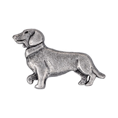 Dackel Pin | altsilber