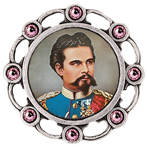 König Ludwig II <br> 20mm // Strass rosa