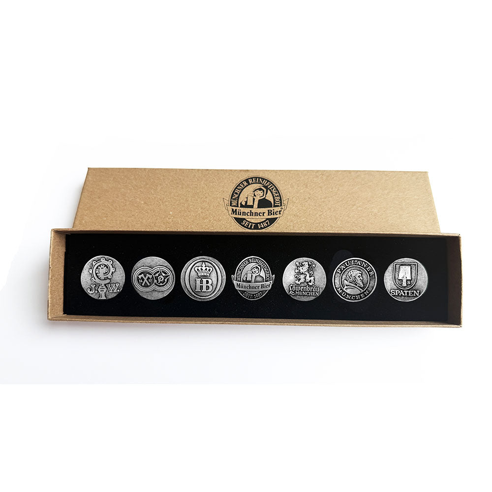 Münchner Brauereien Set | altsilber