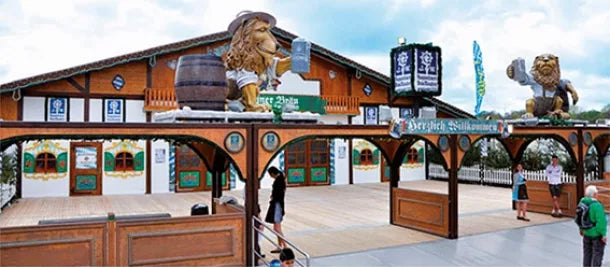 Das Zelt Festhalle Bayernland auf dem Frühlingsfest München