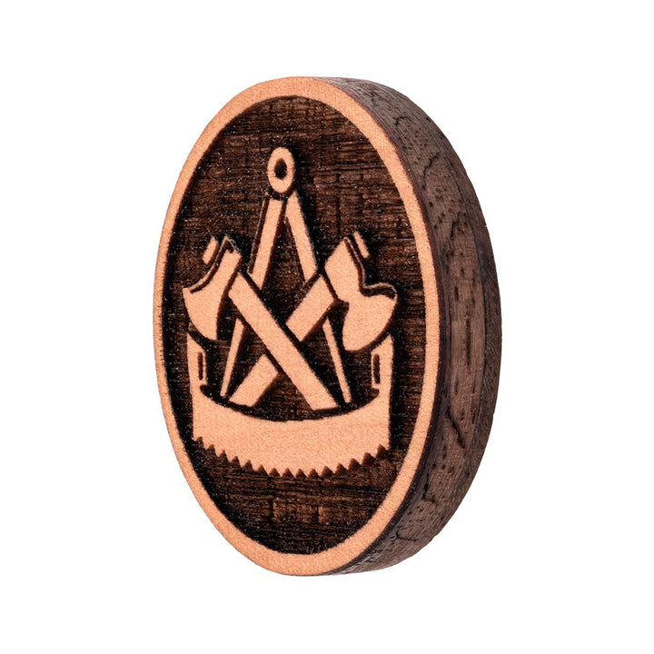 Zunftzeichen Zimmerer Pin | Holz