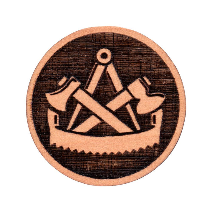 Zunftzeichen Zimmerer Pin | Holz