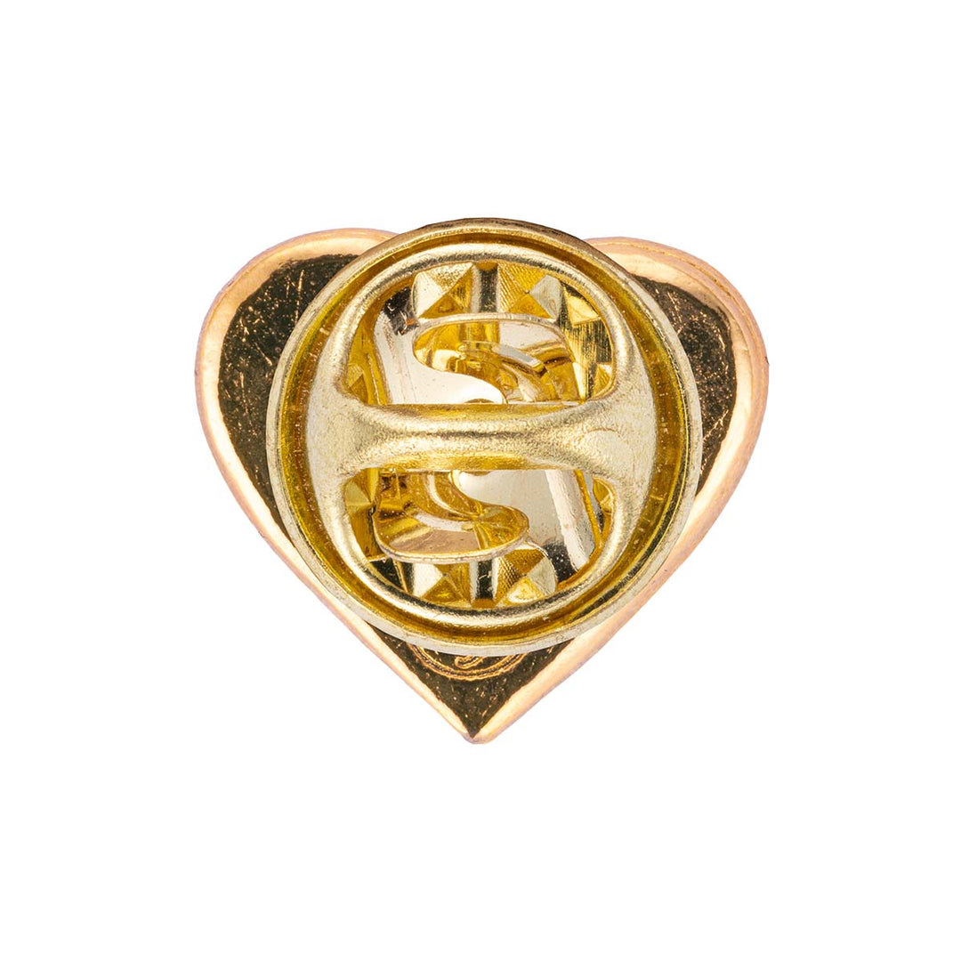 rotes Herz Pin | gold