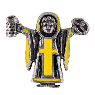 Münchner Kindl Pin bemalt