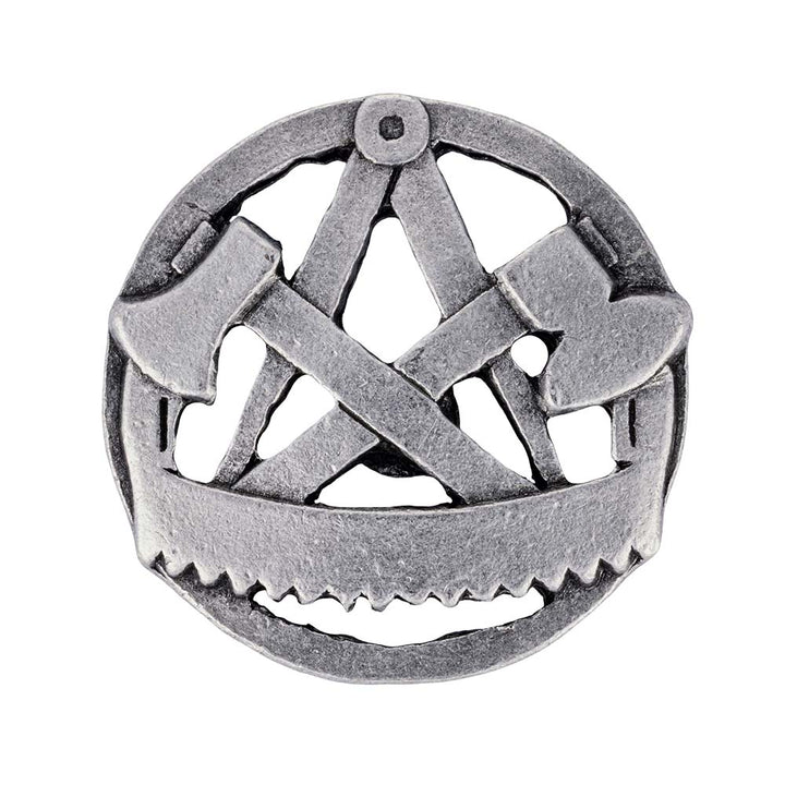 Zunftzeichen Zimmerer Pin | altsilber