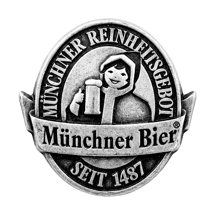 Münchner Bier Pin | altsilber