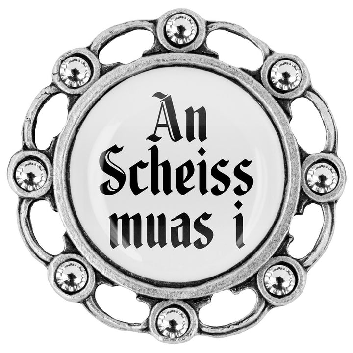 An Scheiss muas i <br> 20mm // Strass weiß