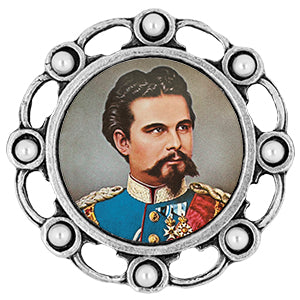 König Ludwig II <br> 20mm // Perle weiß