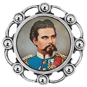 König Ludwig II <br> 20mm // Strass weiß