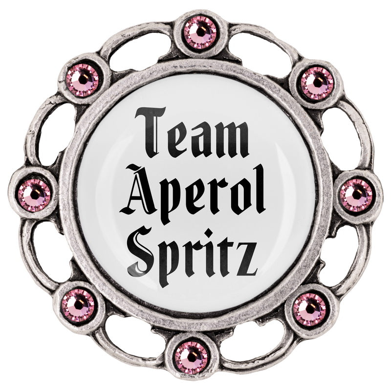 Team Aperol Spritz <br> 20mm // Strass rosa