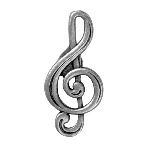 Notenschlüssel Pin | altsilber