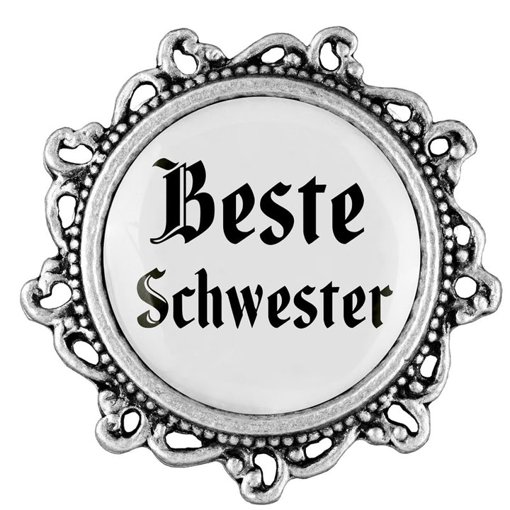 Beste Schwester <br> 20mm // verziert