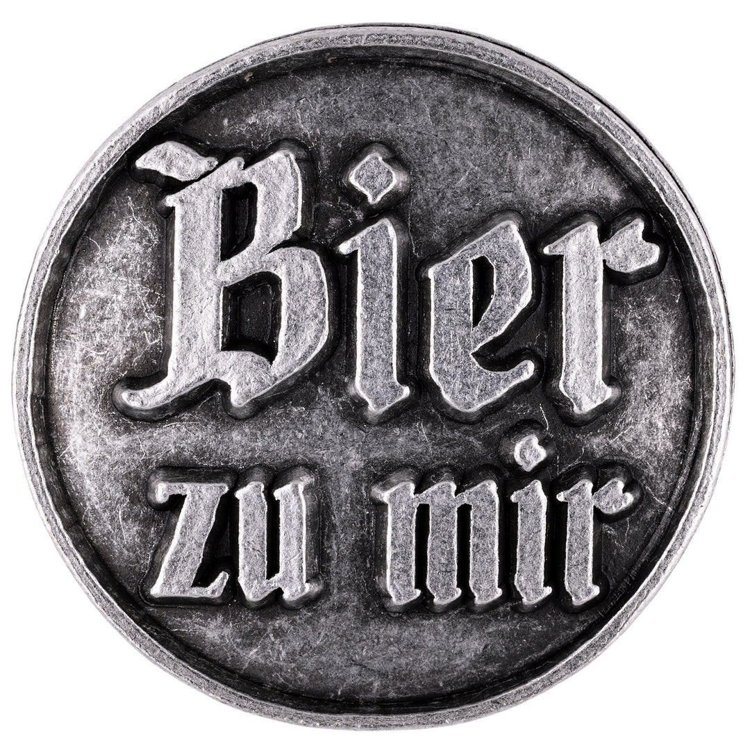 Anstecker mit Spruch  Bier zu mir altbilber