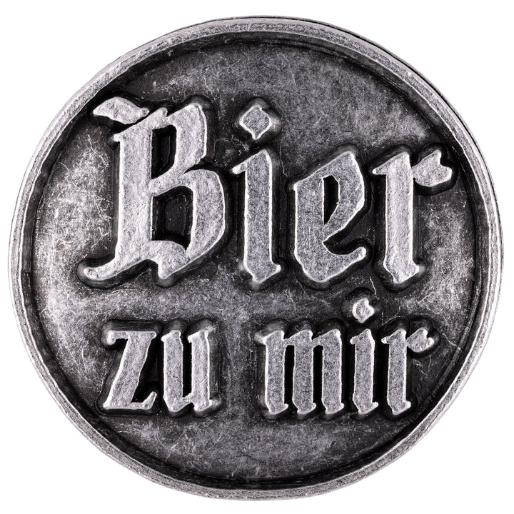 Anstecker mit Spruch  Bier zu mir altbilber