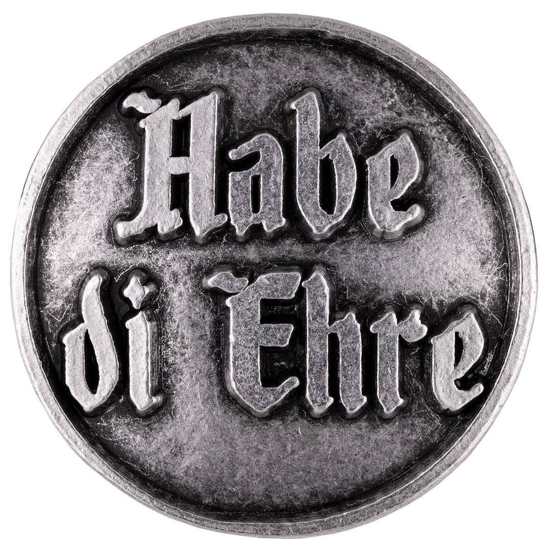 anstecker mit spruch habe di ehre altsilber